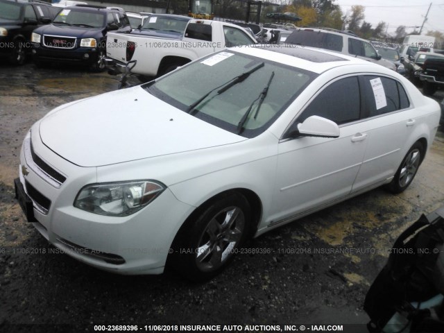1G1ZH57B39F159120 - 2009 CHEVROLET MALIBU 1LT WHITE photo 2