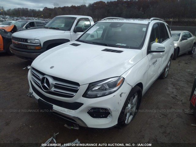 4JGDA5HB5JB158062 - 2018 MERCEDES-BENZ GLE 350 4MATIC WHITE photo 2