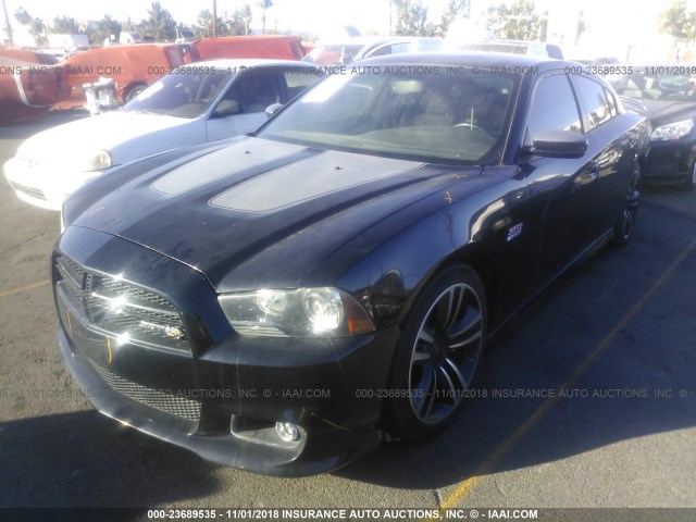 2C3CDXGJ1CH235813 - 2012 DODGE CHARGER SUPER BEE BLACK photo 2