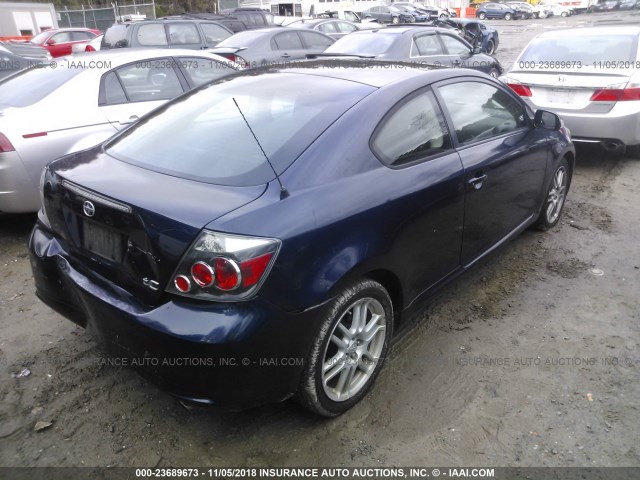 JTKDE177370171291 - 2007 TOYOTA SCION TC მუქი ლურჯი ფოტო 4