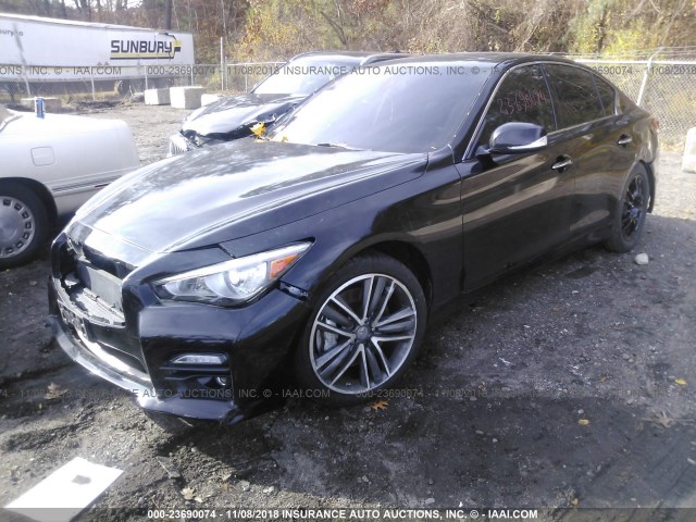 JN1BV7AP3EM679120 - 2014 INFINITI Q50 PREMIUM/SPORT BLACK photo 2