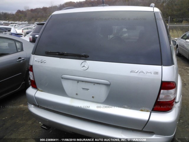 4JGAB74E22A301021 - 2002 MERCEDES-BENZ ML 55 SILVER photo 6