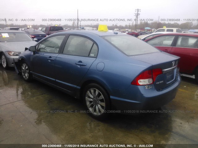 19XFA16979E004005 - 2009 HONDA CIVIC EXL 蓝色 照片 3