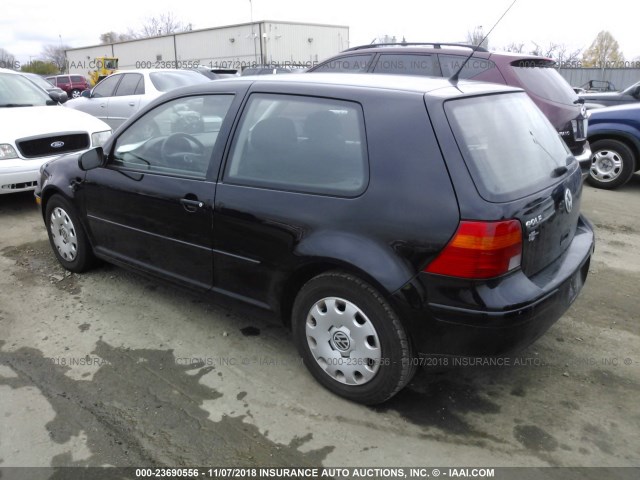 9BWBK61J134035078 - 2003 VOLKSWAGEN GOLF GL BLACK photo 3