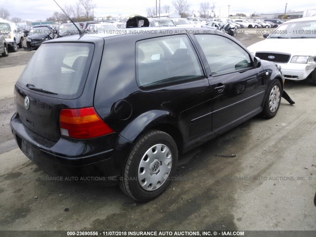 9BWBK61J134035078 - 2003 VOLKSWAGEN GOLF GL BLACK photo 4