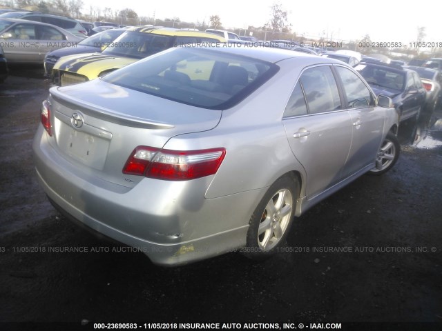 4T1BE46K08U247626 - 2008 TOYOTA CAMRY CE/LE/XLE/SE SILVER photo 4