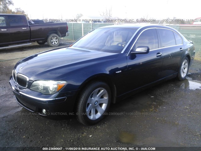 WBAHN835X7DT65361 - 2007 BMW 750 BLUE photo 2