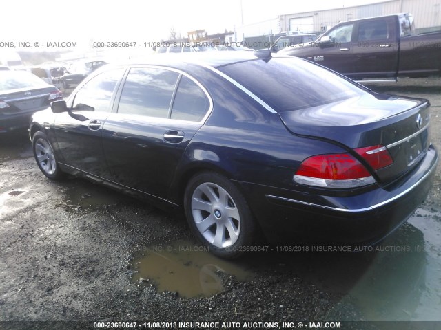 WBAHN835X7DT65361 - 2007 BMW 750 BLUE photo 3