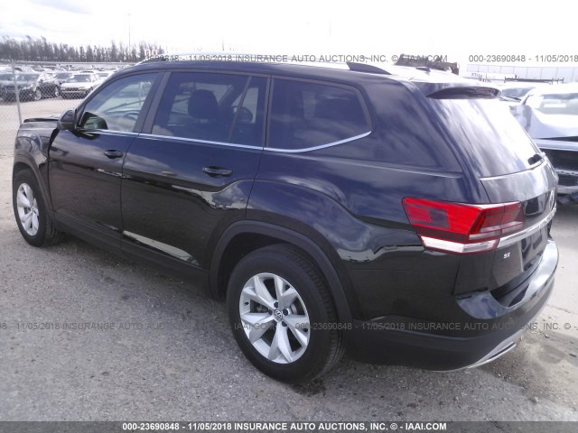 1V2CR2CA1JC507894 - 2018 VOLKSWAGEN ATLAS SE BLACK photo 3