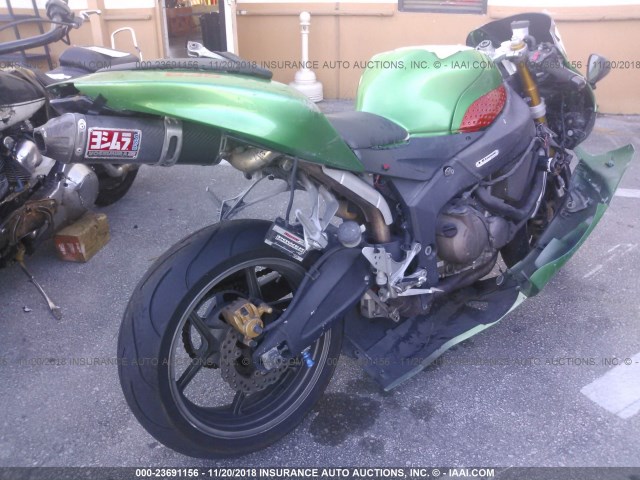 JKBZXJC175A003353 - 2005 KAWASAKI ZX636 C1 GREEN photo 4