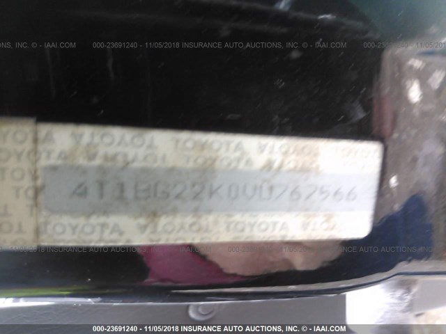 4T1BG22K0VU767566 - 1997 TOYOTA CAMRY CE/LE/XLE 黑色 照片 9