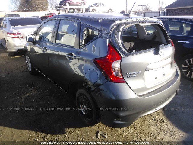 3N1CE2CP5JL353652 - 2018 NISSAN VERSA NOTE S/SR/SV GRAY photo 3