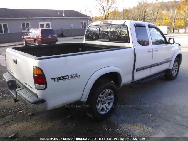 5TBBT44174S439783 - 2004 TOYOTA TUNDRA ACCESS CAB SR5 WHITE photo 4