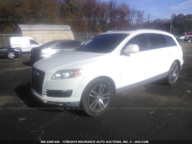 WA1AV74L57D023855 - 2007 AUDI Q7 4.2 QUATTRO WHITE photo 2