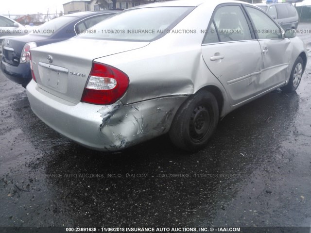 4T1BE32K13U123518 - 2003 TOYOTA CAMRY LE/XLE/SE SILVER photo 6