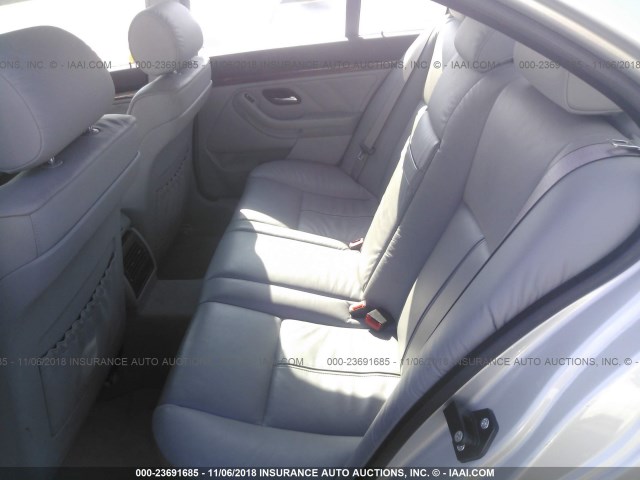 WBADT63461CF13456 - 2001 BMW 530 I AUTOMATIC SILVER photo 8