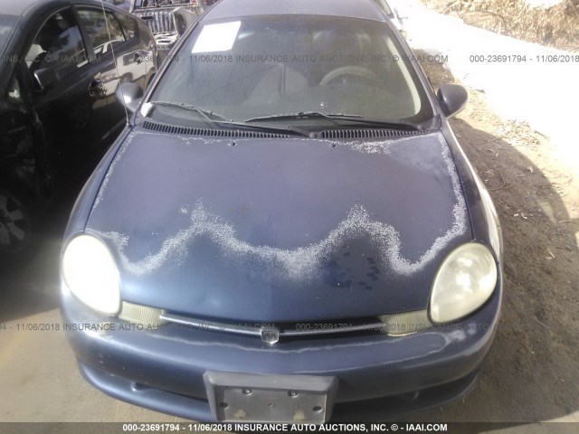 1B3ES46C51D182881 - 2001 DODGE NEON SE/ES BLUE photo 6