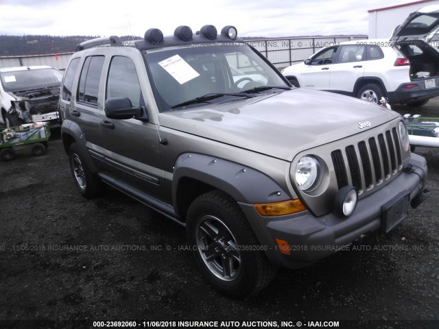 1J4GL38K35W709131 - 2005 JEEP LIBERTY RENEGADE GOLD photo 1