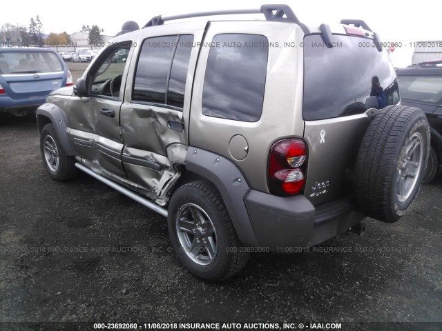 1J4GL38K35W709131 - 2005 JEEP LIBERTY RENEGADE GOLD photo 3