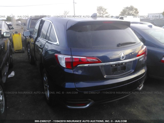 5J8TB3H58GL008642 - 2016 ACURA RDX TECHNOLOGY BLUE photo 3