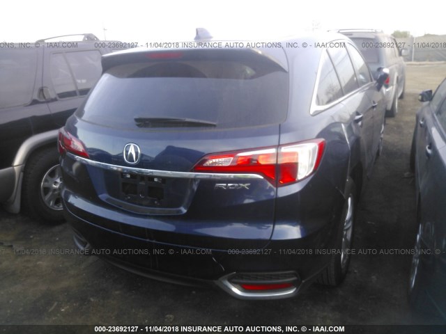 5J8TB3H58GL008642 - 2016 ACURA RDX TECHNOLOGY BLUE photo 4