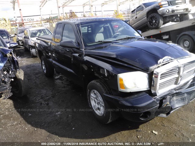 1D7HE42K96S508285 - 2006 DODGE DAKOTA SLT BLACK photo 1