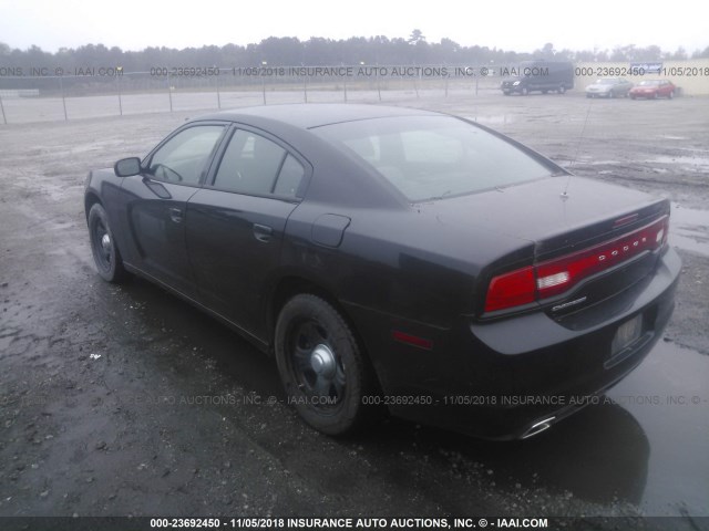 2B3CL1CG9BH556472 - 2011 DODGE CHARGER POLICE BLACK photo 3