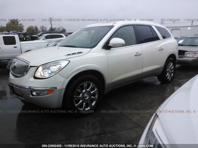 5GAKRBED3BJ238977 - 2011 BUICK ENCLAVE CXL WHITE photo 2