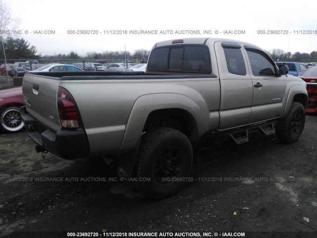5TEUU42N25Z095920 - 2005 TOYOTA TACOMA ACCESS CAB ოქროსფერი ფოტო 4