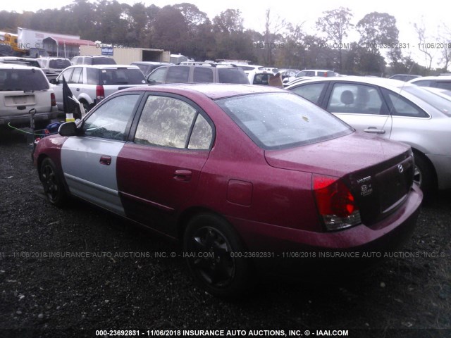 KMHDN46D26U277136 - 2006 HYUNDAI ELANTRA GLS/GT/LIMITED RED photo 3