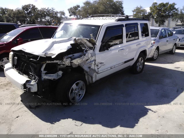 1J8HH48N18C203033 - 2008 JEEP COMMANDER SPORT WHITE photo 2