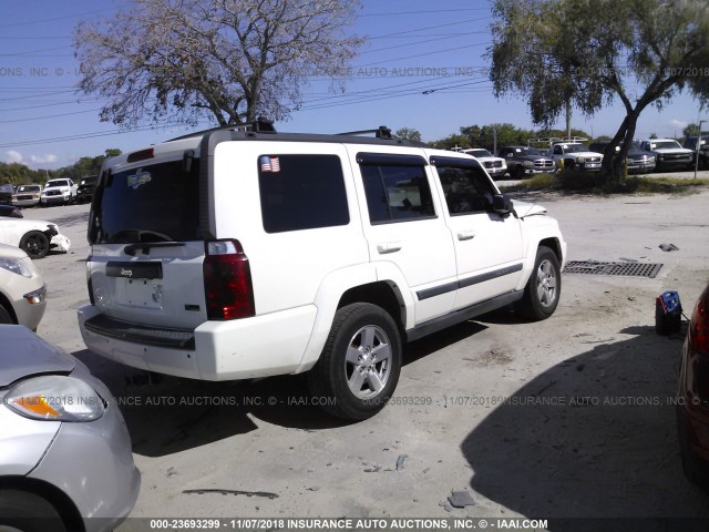 1J8HH48N18C203033 - 2008 JEEP COMMANDER SPORT WHITE photo 4