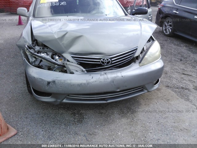4T1BF30K05U613757 - 2005 TOYOTA CAMRY LE/XLE/SE GRAY photo 6