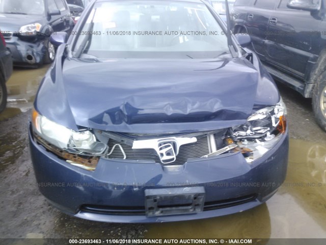 1HGFA16918L051506 - 2008 HONDA CIVIC EXL BLUE photo 6