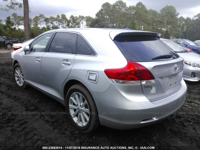 4T3ZA3BB2AU023152 - 2010 TOYOTA VENZA SILVER photo 3