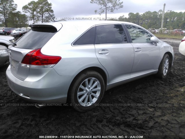 4T3ZA3BB2AU023152 - 2010 TOYOTA VENZA SILVER photo 4