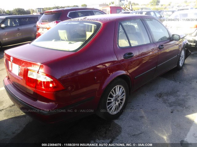 YS3ED49A153516086 - 2005 SAAB 9-5 ARC RED photo 4