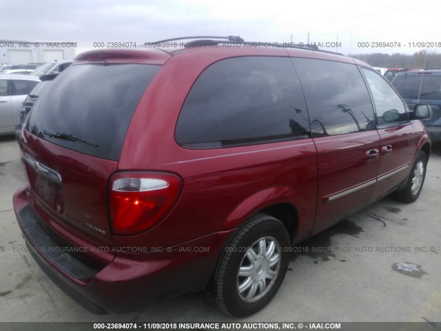2A4GP54L56R728188 - 2006 CHRYSLER TOWN & COUNTRY TOURING RED photo 4