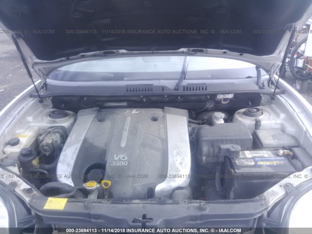 KM8SC73E13U502797 - 2003 HYUNDAI SANTA FE GLS/LX SILVER photo 10