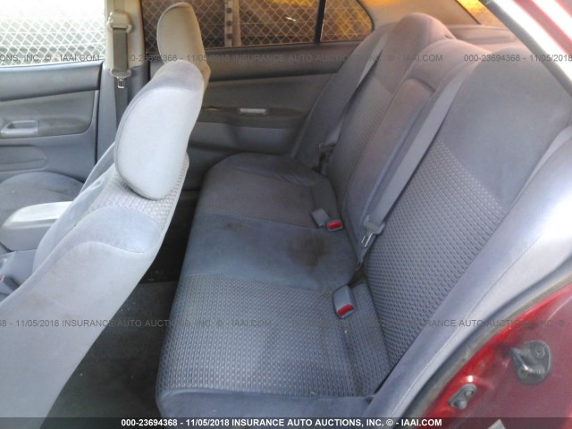 JA3AJ26E23U077965 - 2003 MITSUBISHI LANCER ES RED photo 8