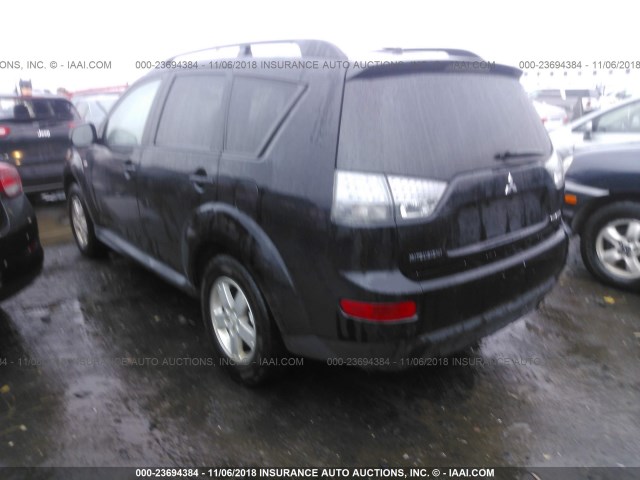 JA4LT21W39Z015923 - 2009 MITSUBISHI OUTLANDER ES შავი ფოტო 3