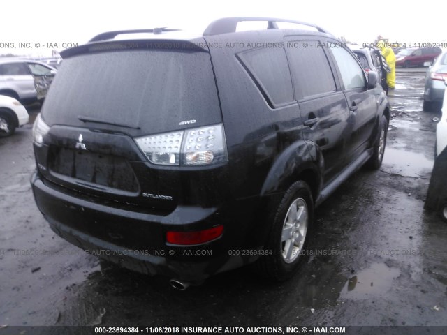 JA4LT21W39Z015923 - 2009 MITSUBISHI OUTLANDER ES შავი ფოტო 4