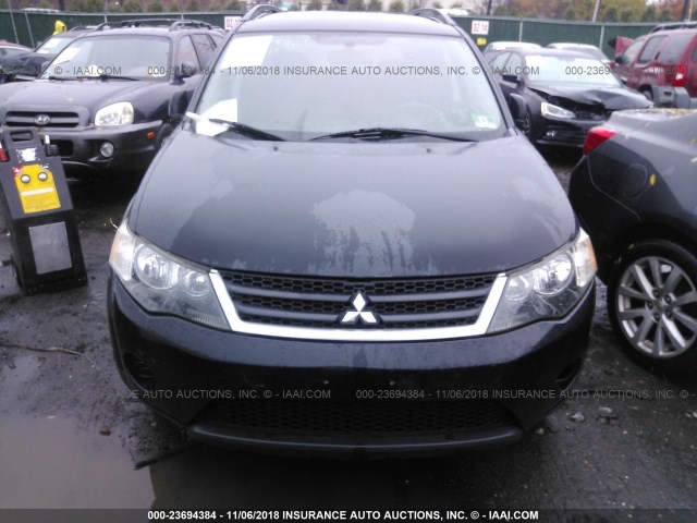 JA4LT21W39Z015923 - 2009 MITSUBISHI OUTLANDER ES შავი ფოტო 6