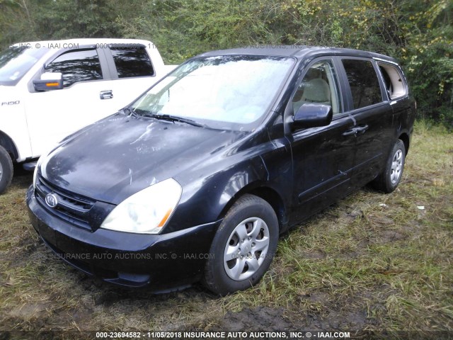 KNDMB233566029237 - 2006 KIA SEDONA EX/LX BLACK photo 2