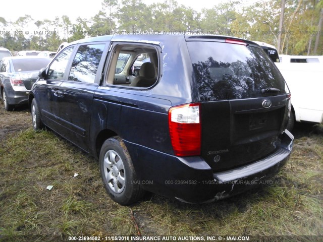 KNDMB233566029237 - 2006 KIA SEDONA EX/LX BLACK photo 3