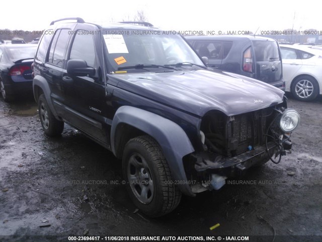 1J4GL48K44W217129 - 2004 JEEP LIBERTY SPORT BLACK photo 1