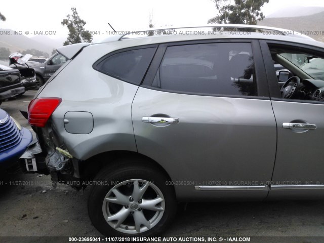 JN8AS5MT2BW183907 - 2011 NISSAN ROGUE S/SV/KROM SILVER photo 6