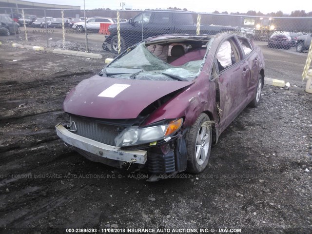 1HGFA16958L099283 - 2008 HONDA CIVIC EXL მუქწითელი ფოტო 2