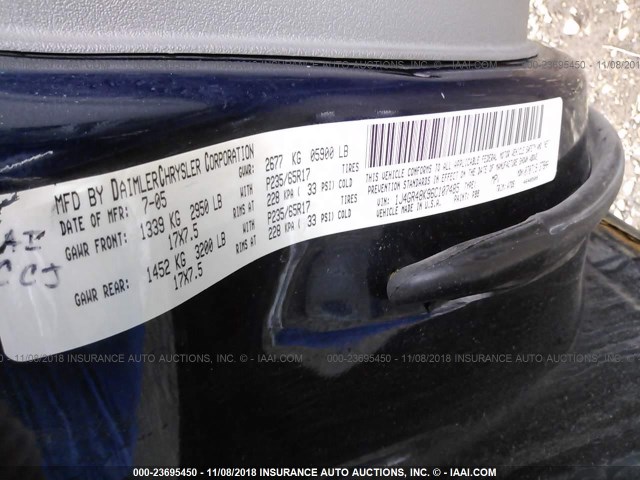 1J4GR48K96C107485 - 2006 JEEP GRAND CHEROKEE LAREDO/COLUMBIA/FREEDOM 海军蓝 照片 9