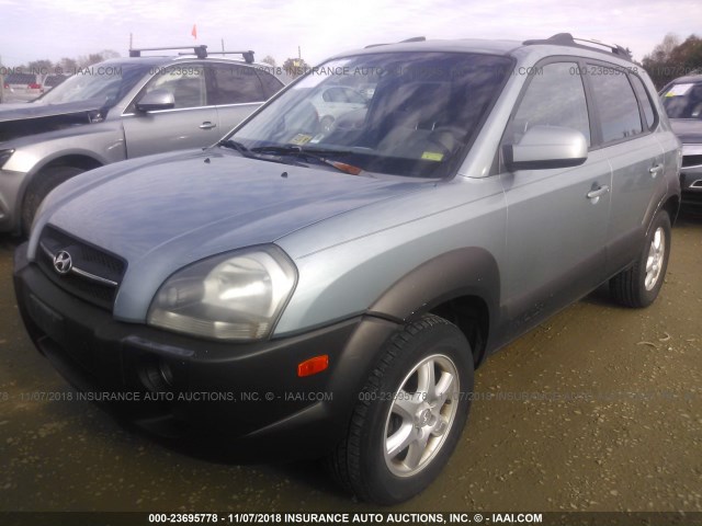 KM8JN72D95U103945 - 2005 HYUNDAI TUCSON GLS/LX GREEN photo 2